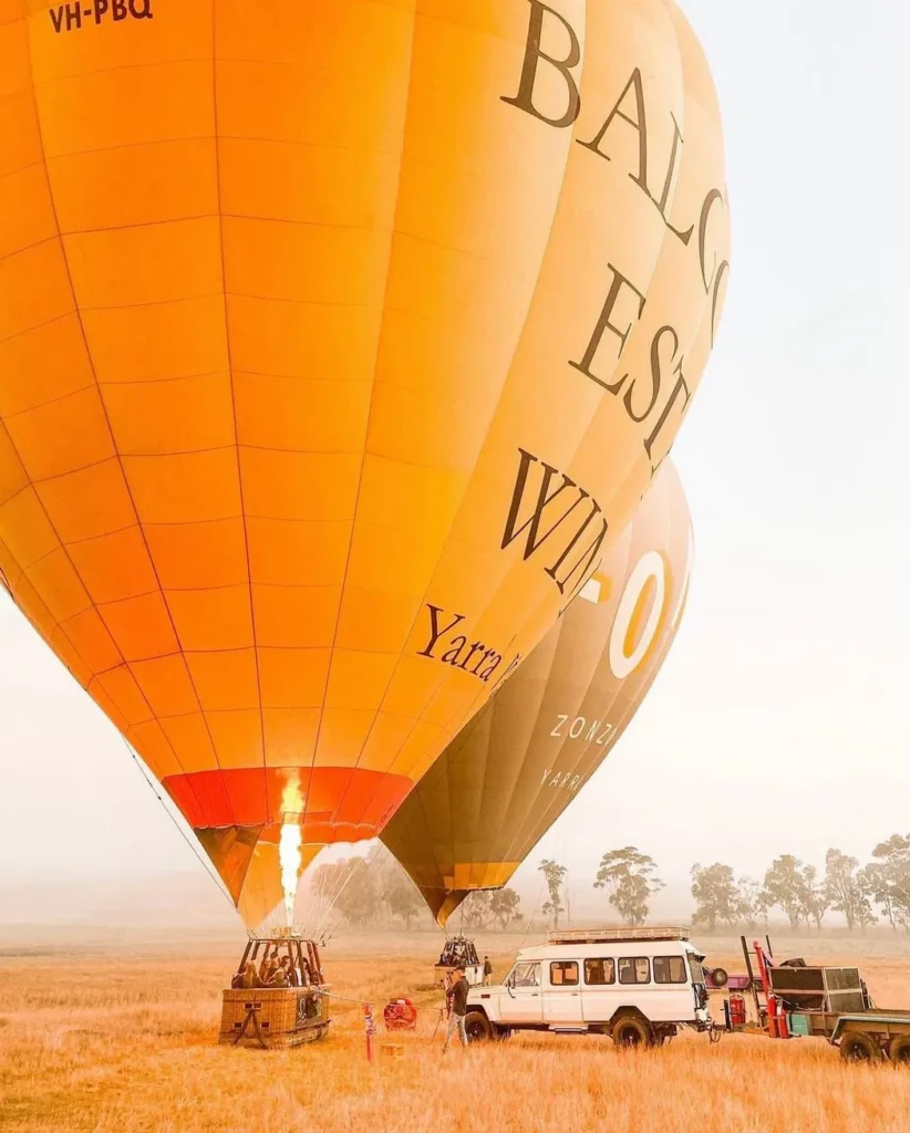 hot air balloon, Yarra Valley